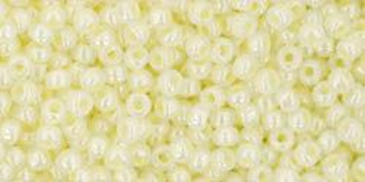 Toho 11/0 Round Japanese Seed Bead, TR11-142, Ceylon Banana Cream